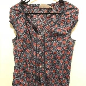 H&M - Cap sleeved cotton shirt